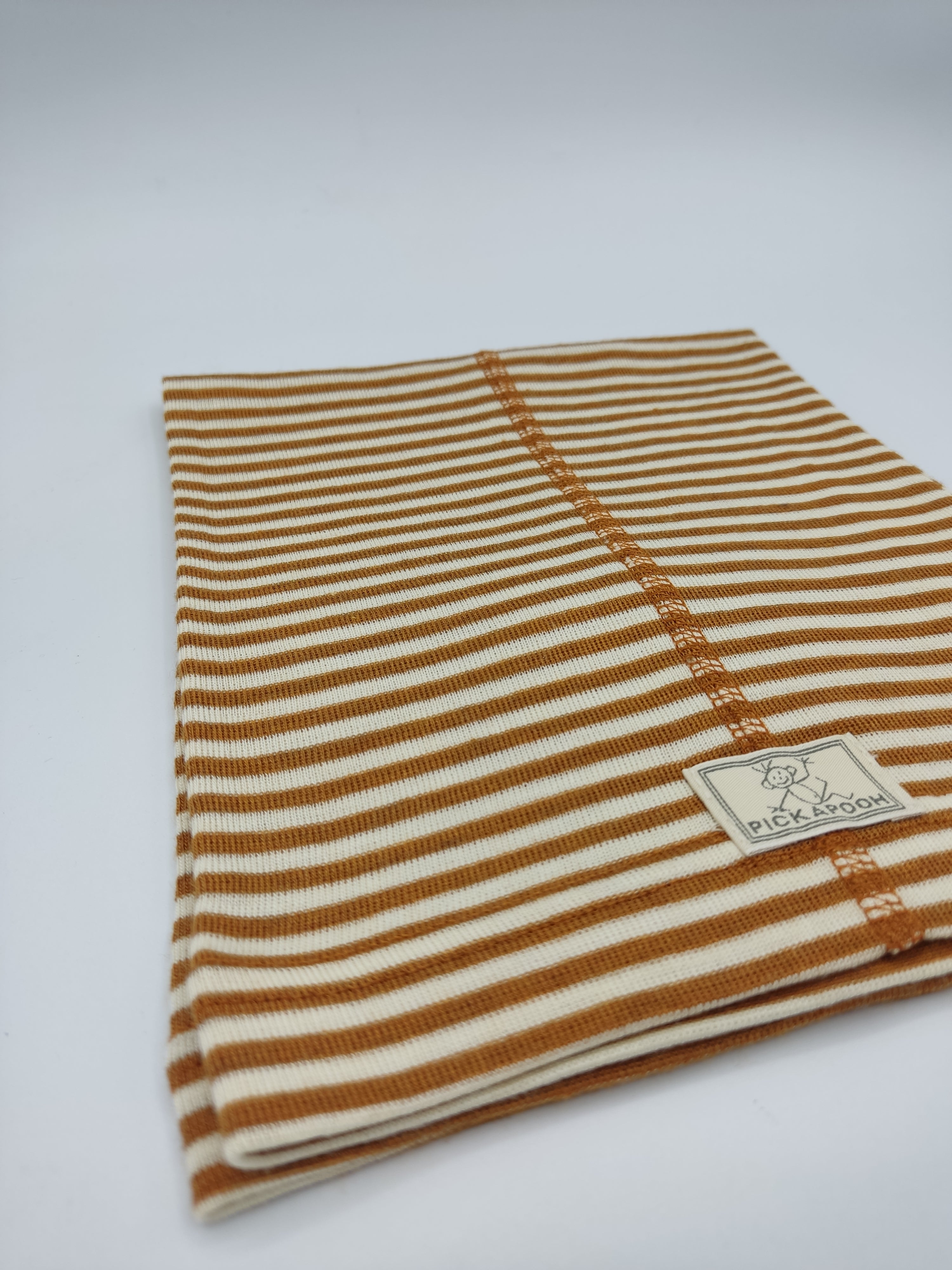 Scaldacollo in lana e seta per bambino e adulto // riga Ruggine